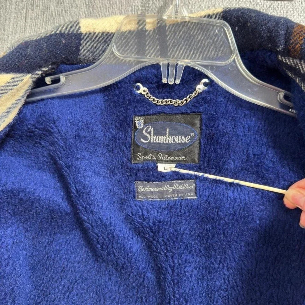 Vintage Shanhouse Wool Crop Plaid Jacket‎ Women's Large